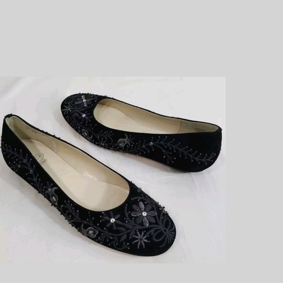 Circa Joan & David Ballet Flats Embellished Beaded - Picture 4 of 6